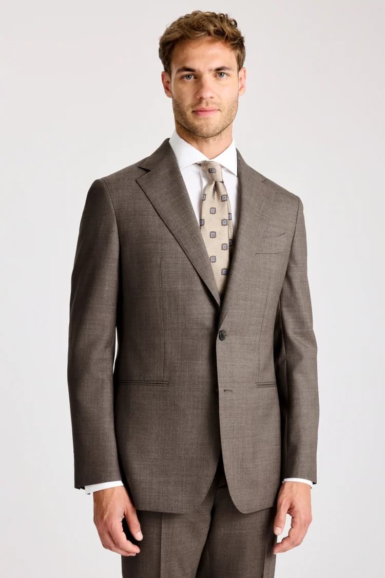 Italian Tailored Fit Light Brown Jacket