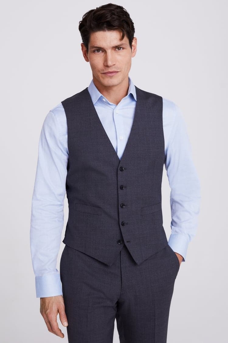 Italian Tailored Fit Grey Waistcoat
