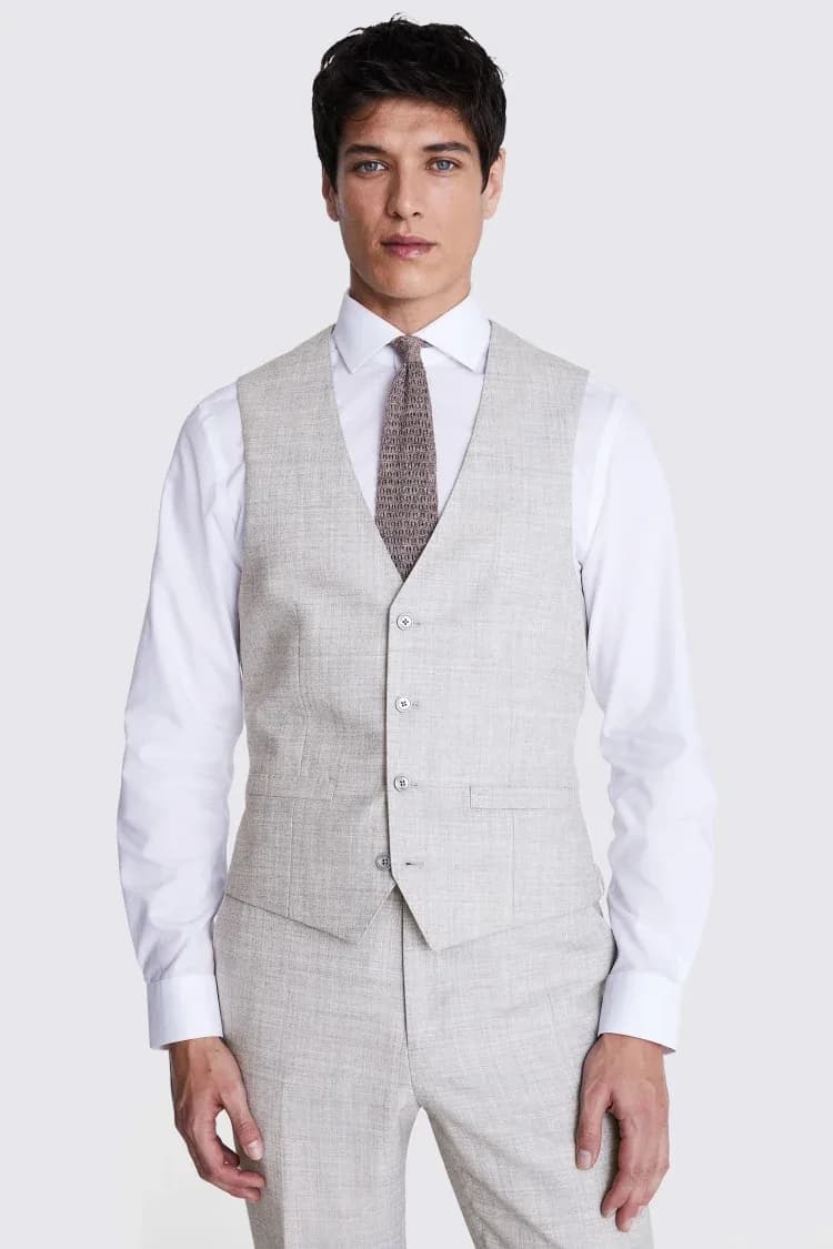 French Connection Slim Fit Light Grey Waistcoat